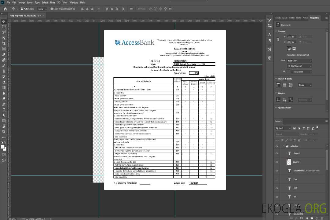 Banque d'accès d'Azerbaïdjan (azerbaïdjanais) excel pdf template